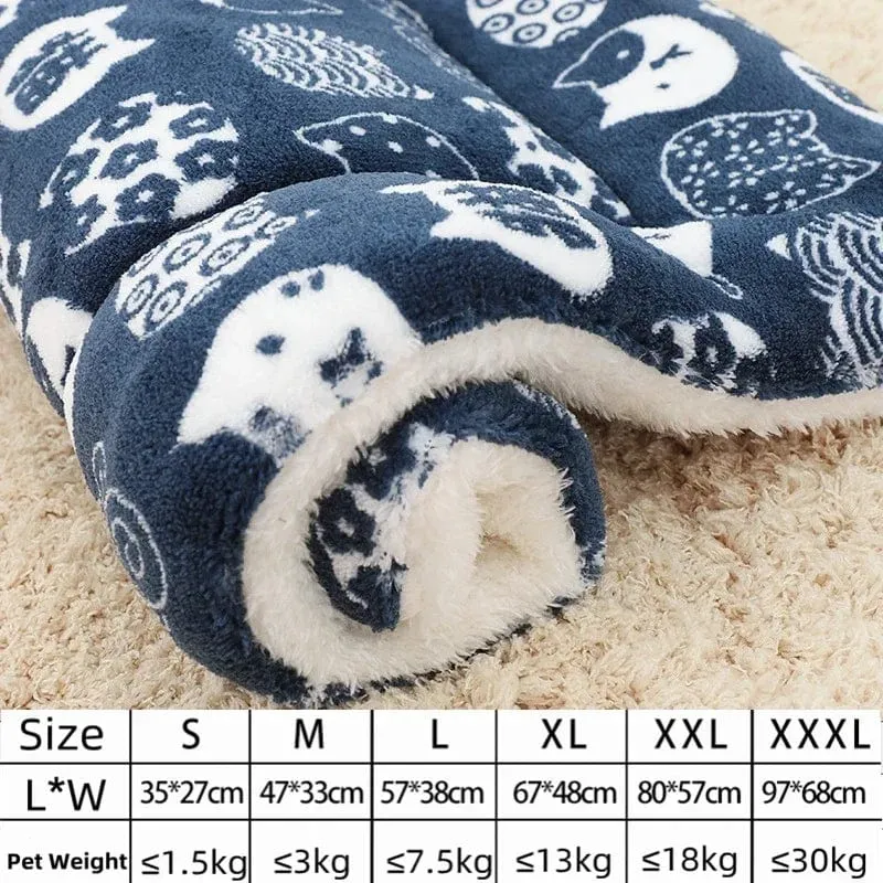 Hundebett, verdickte Hundematte, weiche Fleece-Unterlage für Haustiere, Decke, Bettmatte, Kissen, Heim, waschbarer Teppich, warm halten, Haustierbedarf, Cama Perro