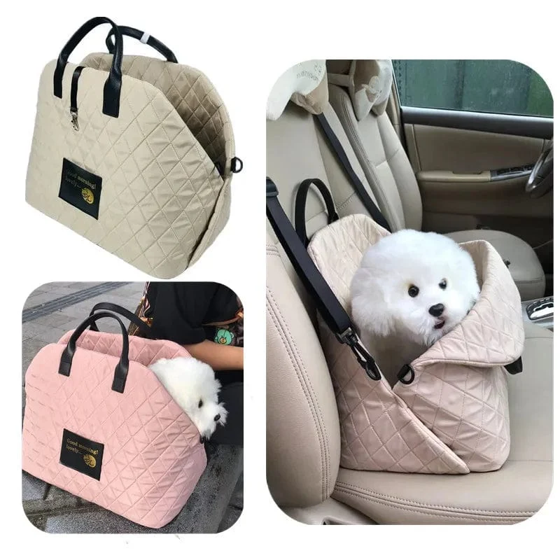 Autositz-Schutztasche für Hunde und Katzen, tragbar, weicher Stoff, Tragetasche für Hunde und Katzen, für Reisen, warme Umhängetasche, Hundebedarf