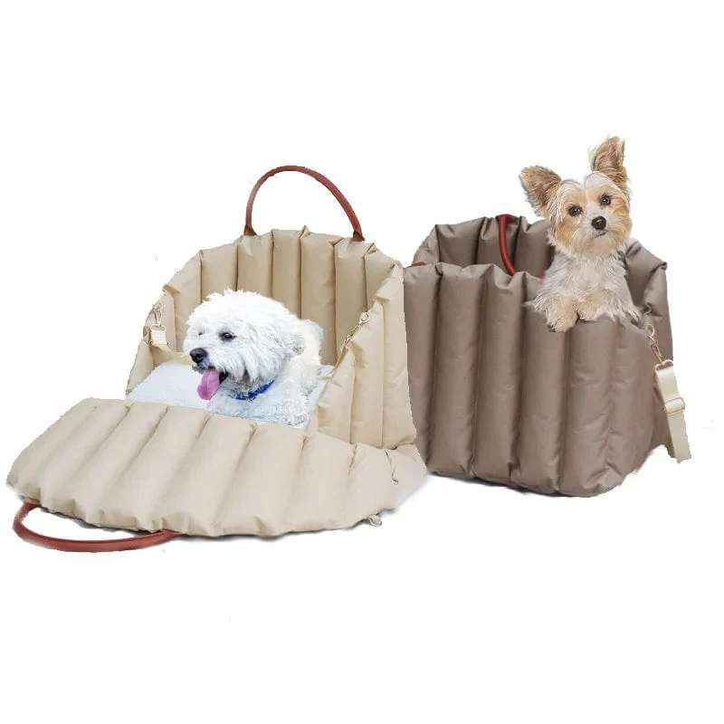 Tragbarer Autositz für Hunde, rutschfeste Träger, sichere Autobox, Booster-Zwingertasche für kleine Hunde und Katzen, Reise-Siege De Voiture Pour Chien