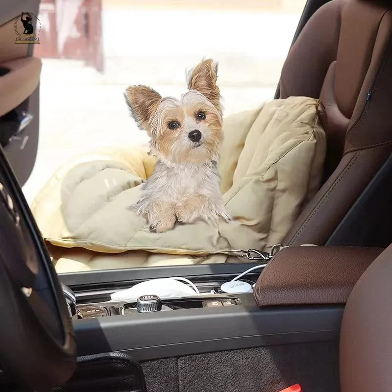 Tragbarer Autositz für Hunde, rutschfeste Träger, sichere Autobox, Booster-Zwingertasche für kleine Hunde und Katzen, Reise-Siege De Voiture Pour Chien