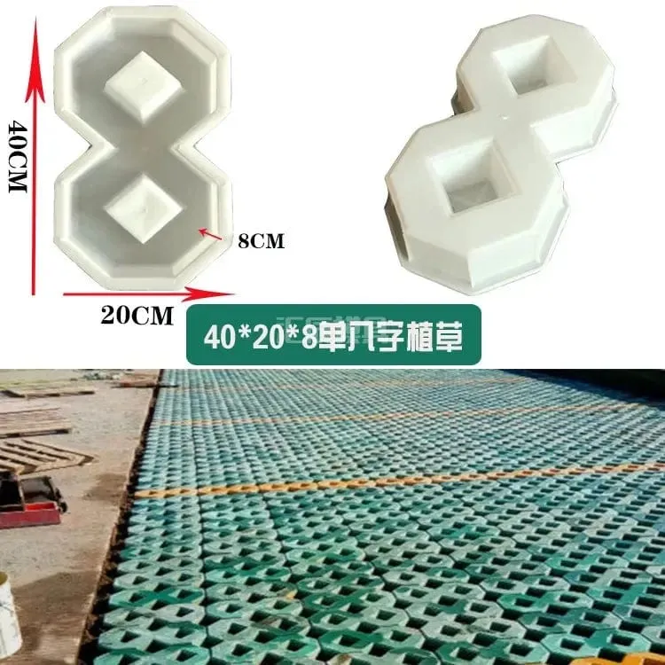 DIY Platz Garten Pfad Beton Gras Pflanzen Ziegel Form PVC Pflaster Propylen Pflaster Gehweg Garten Gebäude Zubehör