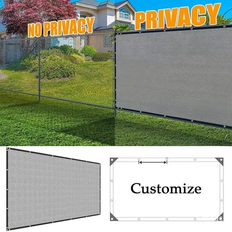 Graues UV-Schutznetz für den Balkon, Sichtschutz, Zaunnetz, Gartengebäude, Gewächshaus, Sonnenschutz, Zaun, gewundenes Schattendach