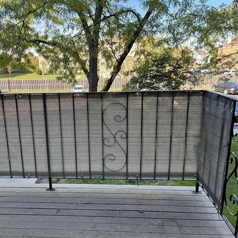 Graues UV-Schutznetz für den Balkon, Sichtschutz, Zaunnetz, Gartengebäude, Gewächshaus, Sonnenschutz, Zaun, gewundenes Schattendach