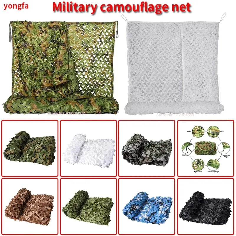 Militärisches Tarnnetz Jagdtarnnetz Sonnenschutz Party Camping Auto Zelt Weiß Grün Digital Wüste Dschungel Tarnnetz