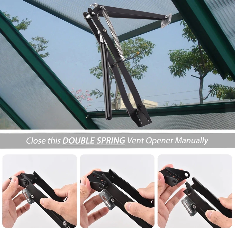 Gartengewächshaus Automatischer Fensterentlüftungsöffner Temperatursensor Offene Werkzeuge Outdoor Camping Indoor Gewächshaus Fensteröffner