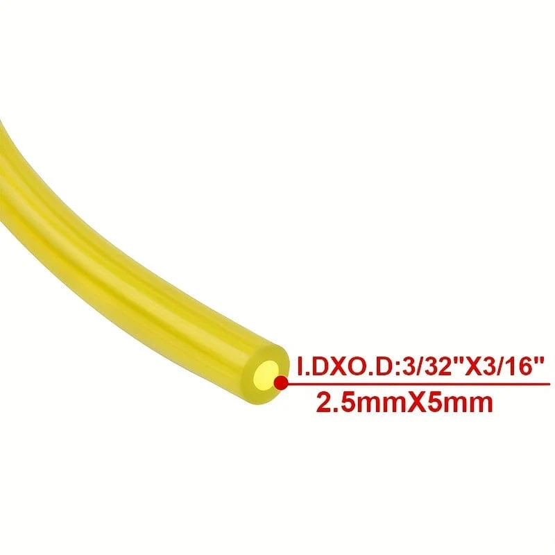 4 Stück Kraftstoffleitungsschlauch, kleiner Motorschlauch für Zama Poulan Weedeater Craftsman (4 Größen/je 152.4 cm), ID x Außendurchmesser 7.62/81.28 cm x 7.62/40.64 cm, 2.54/20.32 cm x 7.62/40.64 cm, 2.54/20.32 cm x 2.54/10.16 cm.203.2cm x.3.56