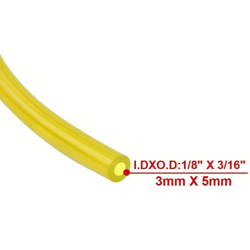 4 Stück Kraftstoffleitungsschlauch, kleiner Motorschlauch für Zama Poulan Weedeater Craftsman (4 Größen/je 152.4 cm), ID x Außendurchmesser 7.62/81.28 cm x 7.62/40.64 cm, 2.54/20.32 cm x 7.62/40.64 cm, 2.54/20.32 cm x 2.54/10.16 cm.203.2cm x.3.56