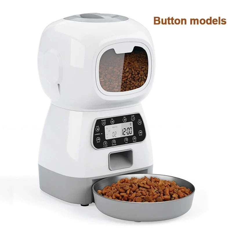 3.5 l automatischer Futterspender für Haustiere, intelligenter Futterspender für Hunde und Katzen, Schüssel, Timer, Roboter, Fütterungswasserspender für Haustiere, automatischer Sensor, Katzenbrunnen