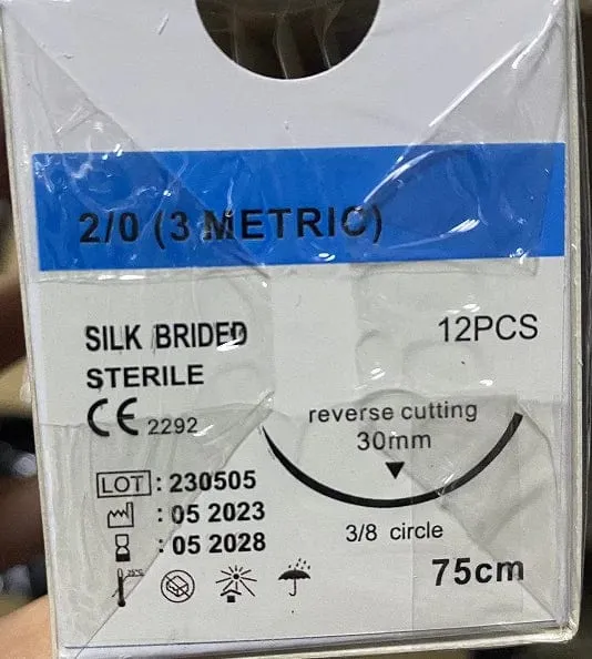 12 Stück absorbierbarer Nahtfaden für Haustiere, hundespezifisch, PGA, 75 cm, mit Nadel 2/0, 3/0, 4/0, 5/0, Lehrdemonstrationen, Übungen, Verwendung