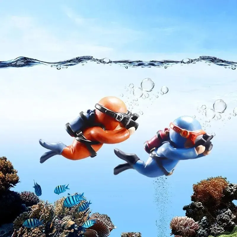 Aquarium-Dekorationen, Aquarium-Zubehör, schwimmender Taucher, Aquarium-Ornamente, kleine schwimmende Kugel, Aquarium-Zubehör