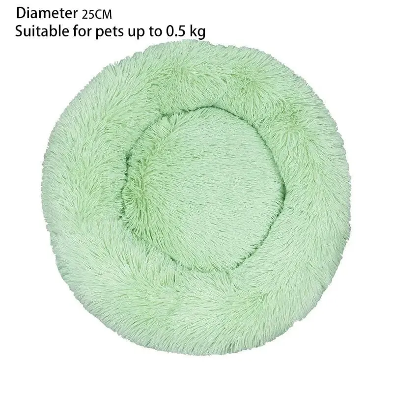 Katzennest, rund, weich, zottelige Matte für Kätzchen, Chihuahua, für den Innenbereich, für Hunde und Katzen, Heimtierbedarf, abnehmbares, maschinenwaschbares Kissenbett
