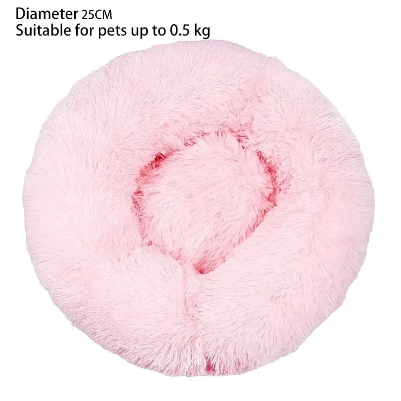 Katzennest, rund, weich, zottelige Matte für Kätzchen, Chihuahua, für den Innenbereich, für Hunde und Katzen, Heimtierbedarf, abnehmbares, maschinenwaschbares Kissenbett