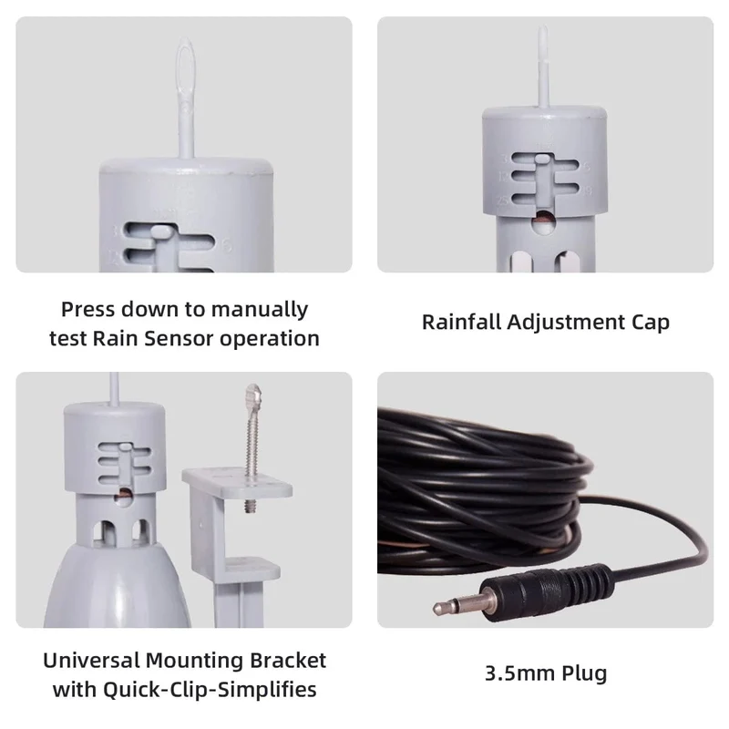 Mini-Regensensor unterbricht automatisch das Bewässerungssystem für die Gartenbewässerungsuhr zur Hausbewässerung