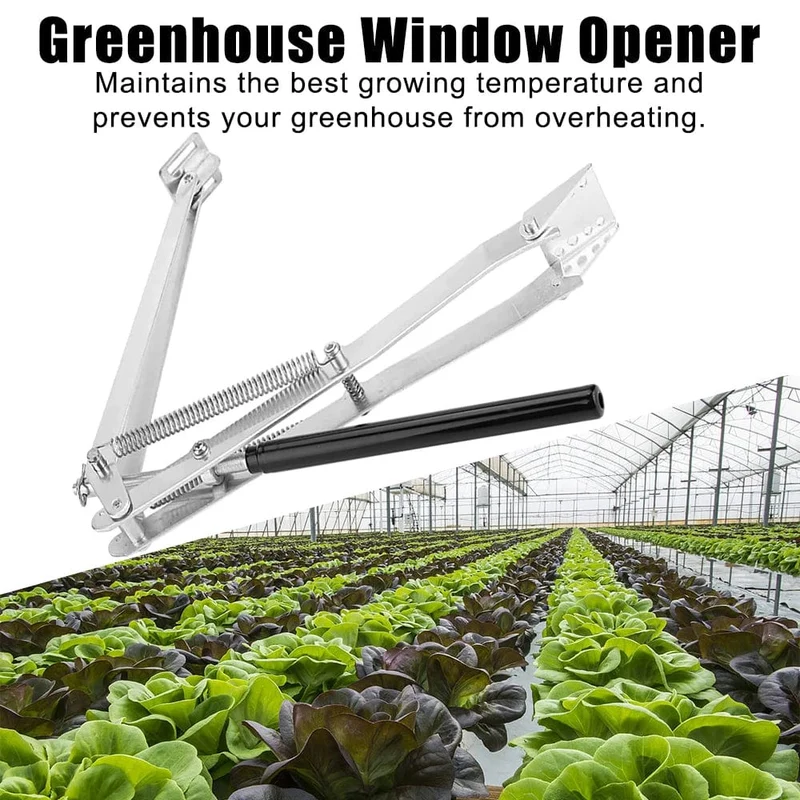 Aluminium-Gartenwerkzeug Belüftung des Gewächshauses Landwirtschaft Solar Wärmeempfindlicher automatischer Entlüftungsfensteröffner Doppelfeder