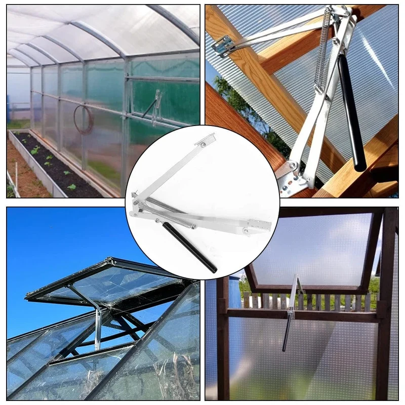 Aluminium-Gartenwerkzeug Belüftung des Gewächshauses Landwirtschaft Solar Wärmeempfindlicher automatischer Entlüftungsfensteröffner Doppelfeder