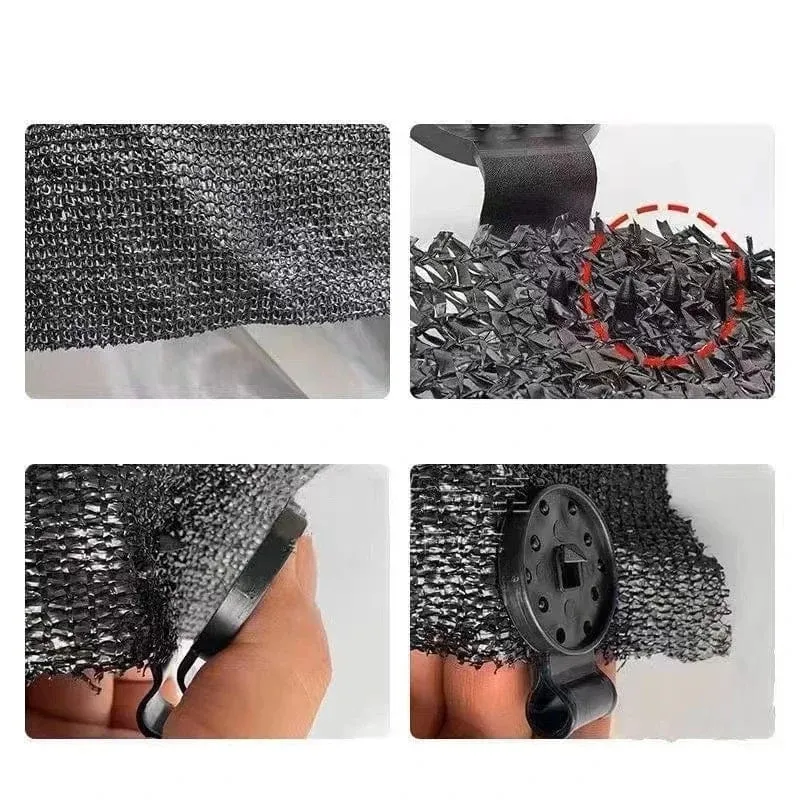 300 Stück Schattentuch-Kunststoff-Clips, Sonnenschutz-Netz-Clips, Gewächshaus-Stoff-Fix-Klemmen, Zubehör, Ösen, Zaun, Netzhaken