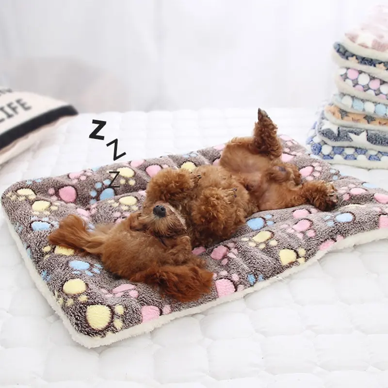 Verdicktes Hundebett aus Flanell, weiche Schlafmatte für Haustiere, für Hunde und Katzen, warme Winterdecke