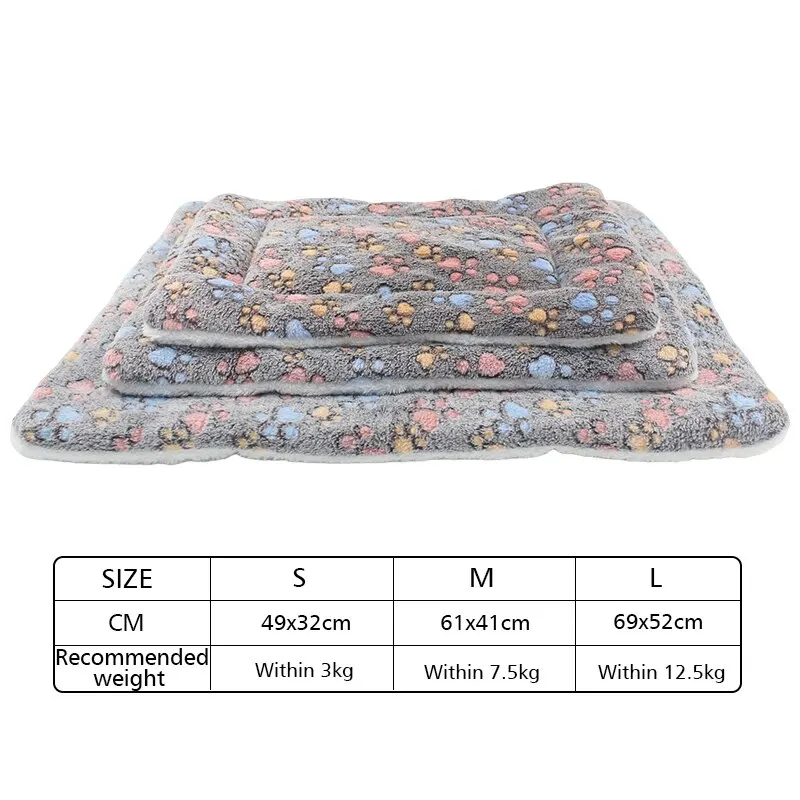 Verdicktes Hundebett aus Flanell, weiche Schlafmatte für Haustiere, für Hunde und Katzen, warme Winterdecke