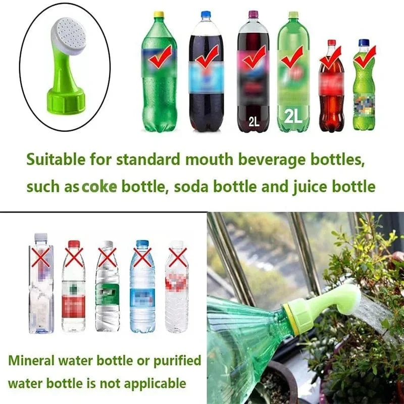 Flaschenverschluss-Sprinkler, tragbare Kunststoff-Pflanzendüsen, Gartenpflanzen-Bewässerungssprüher, DIY-Bewässerungskopf, für drinnen und draußen, Wasserdosen