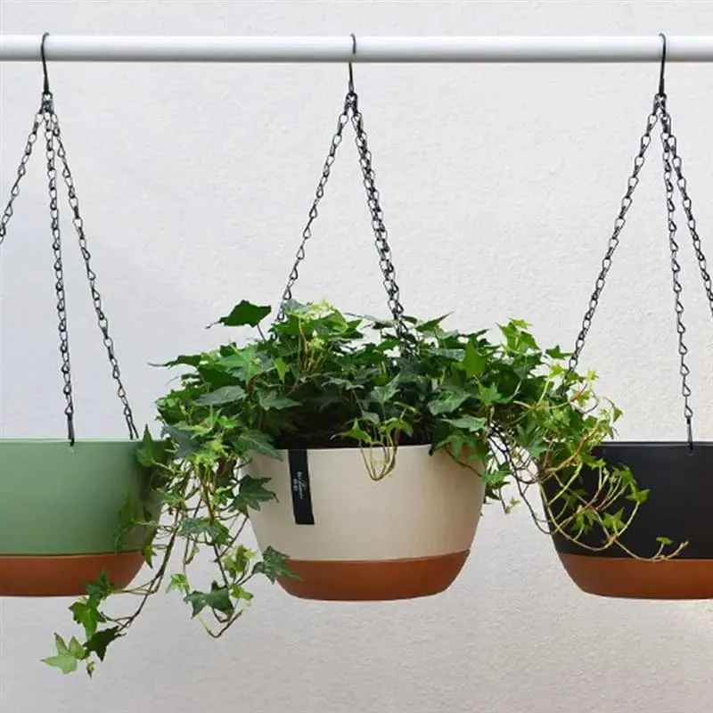 2 Sets Hängende Blumentöpfe Kleine Körbe Pflanzen Outdoor Pflanzbehälter Pflanzer Lagerung Blumentopfhalter Pflanzenaufhänger