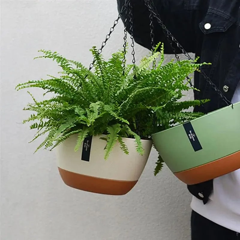 2 Sets Hängende Blumentöpfe Kleine Körbe Pflanzen Outdoor Pflanzbehälter Pflanzer Lagerung Blumentopfhalter Pflanzenaufhänger