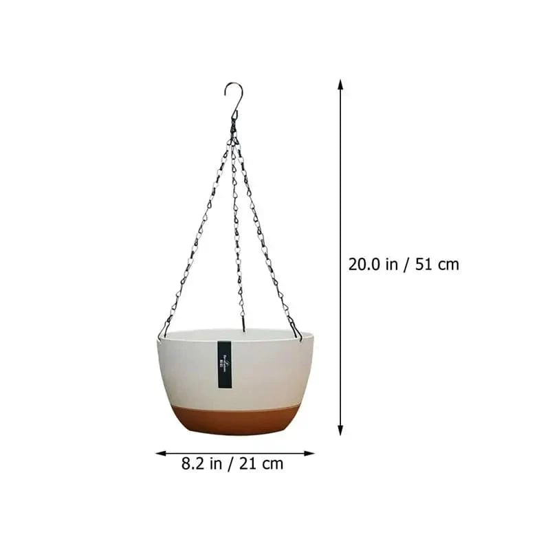 2 Sets Hängende Blumentöpfe Kleine Körbe Pflanzen Outdoor Pflanzbehälter Pflanzer Lagerung Blumentopfhalter Pflanzenaufhänger