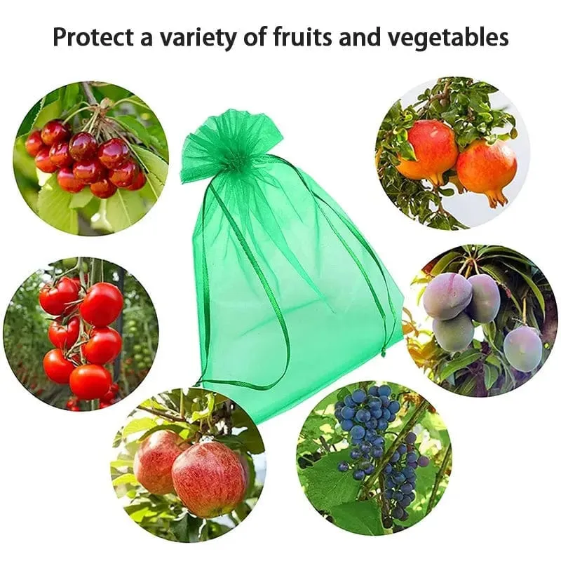 Obstschutzbeutel, 100 Stück, Trauben-Netzbeutel, Schädlingsbekämpfung, Anti-Vogel, Gemüse, Obst, Netz, Gartenpflanzer, Erdbeer-Wachstumsbeutel