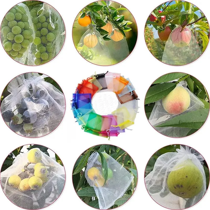 Obstschutzbeutel, 100 Stück, Trauben-Netzbeutel, Schädlingsbekämpfung, Anti-Vogel, Gemüse, Obst, Netz, Gartenpflanzer, Erdbeer-Wachstumsbeutel