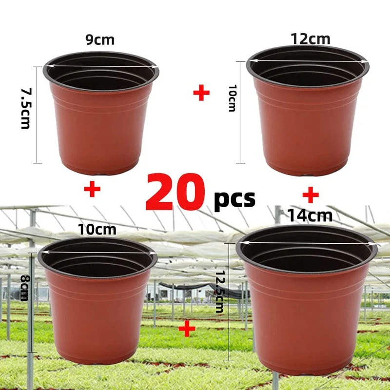 4 Größen Blumentopf Garten Kindergarten Samen Start Blumentöpfe Leichte Sukkulenten Sämling Tablett Blumen Gemüse Container Box