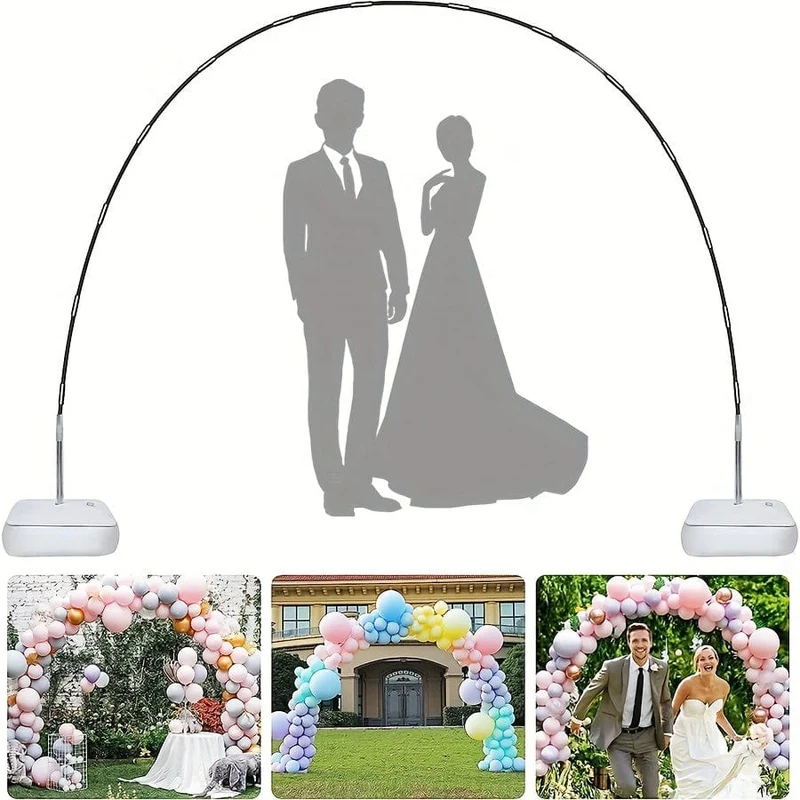 1 Set, Ballonbogen-Ständer-Set, verstellbarer Ballonbogen-Rahmen, Wasserfüllbasis, wiederverwendbares Hintergrund-Ständer-Set, verwendet für Geburtstagsfeier, Abschlussfeier, Hochzeit, Braut, Geschenk, Treffen