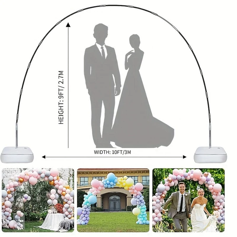 1 Set, Ballonbogen-Ständer-Set, verstellbarer Ballonbogen-Rahmen, Wasserfüllbasis, wiederverwendbares Hintergrund-Ständer-Set, verwendet für Geburtstagsfeier, Abschlussfeier, Hochzeit, Braut, Geschenk, Treffen