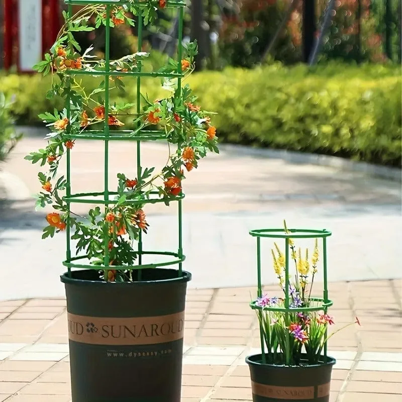 12-teiliges Set, Pflanzenstützen, Pflanzenstäbe, halbrunder Pflanzenstützring, Kunststoff-Pflanzkäfighalter, Blumentopf-Klettergitter für kleine Pflanzen, Blumen, Gemüse, Zimmerpflanzen