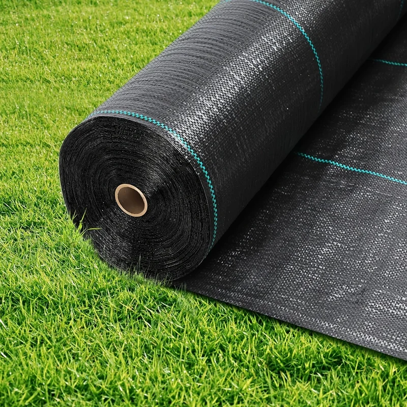 1 Packung, Garten-Unkrautschutz-Landschaftsstoff, Unkrautblocker-Stoff, gewebter Mulch für die Landschaftsgestaltung, Bodendecker-Unkrautbekämpfungsstoff, schwarze Gartenbetteinlage