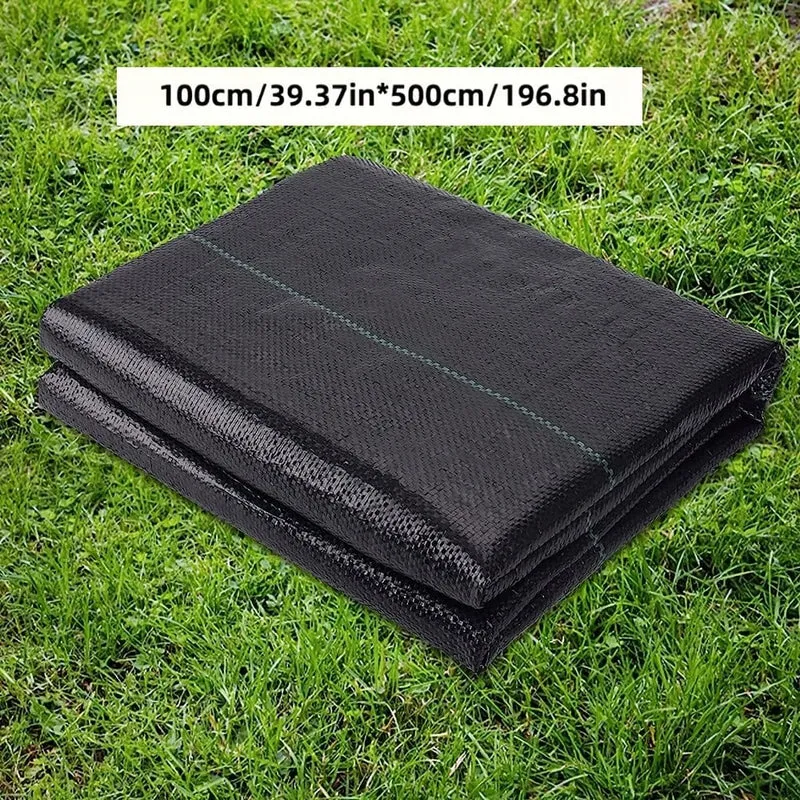 1 Packung, Garten-Unkrautschutz-Landschaftsstoff, Unkrautblocker-Stoff, gewebter Mulch für die Landschaftsgestaltung, Bodendecker-Unkrautbekämpfungsstoff, schwarze Gartenbetteinlage