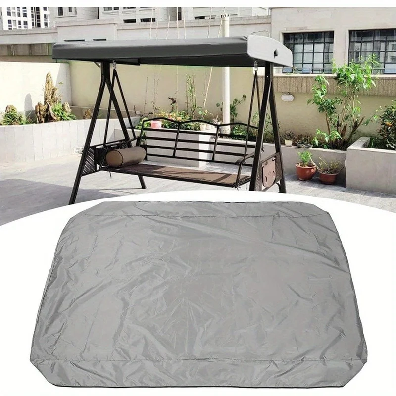 1 Stück Schaukelüberdachung, wasserdichte, staubdichte Outdoor-Schaukelüberdachung, universelle Ersatzüberdachung für Gartenschaukel, Terrassen-Hängematten-Dachabdeckung (grau)