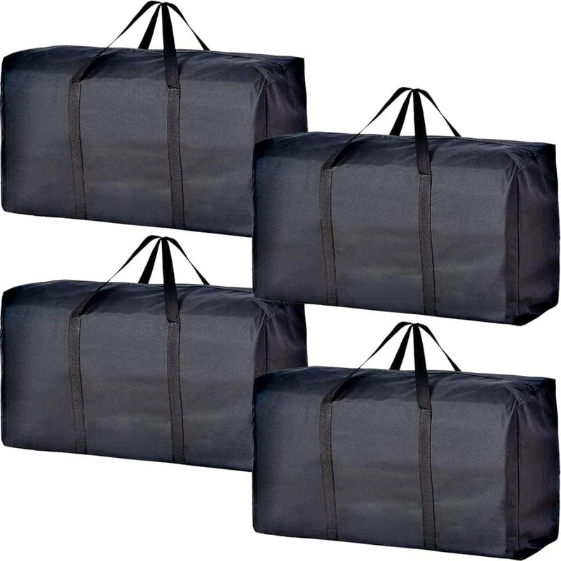 2-teilige Umzugstasche mit großem Fassungsvermögen, mit starken Reißverschlüssen und Tragegriffen, Aufbewahrungstasche für Kleidung, Umzugszubehör, platzsparender Aufbewahrungstaschen-Organizer, geeignet für Umzug, Reisen, Verpackung