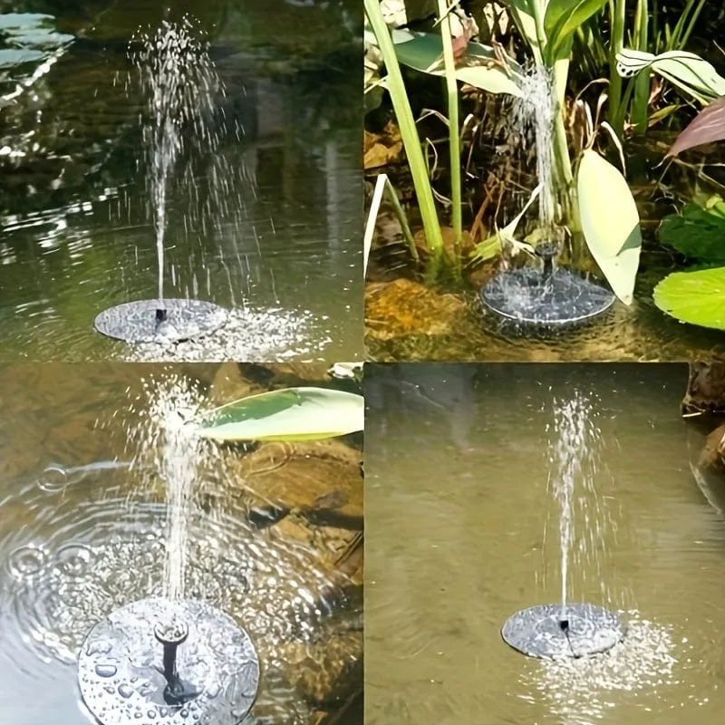 1 Stück Solarbrunnenpumpe, solarbetriebener Wasserbrunnen, Solarbrunnen-Vogelbadpumpe, freistehende tragbare schwimmende solarbetriebene Wasserbrunnenpumpe Eigenständige tragbare schwimmende Solartrinkwasserpumpe für den Garten