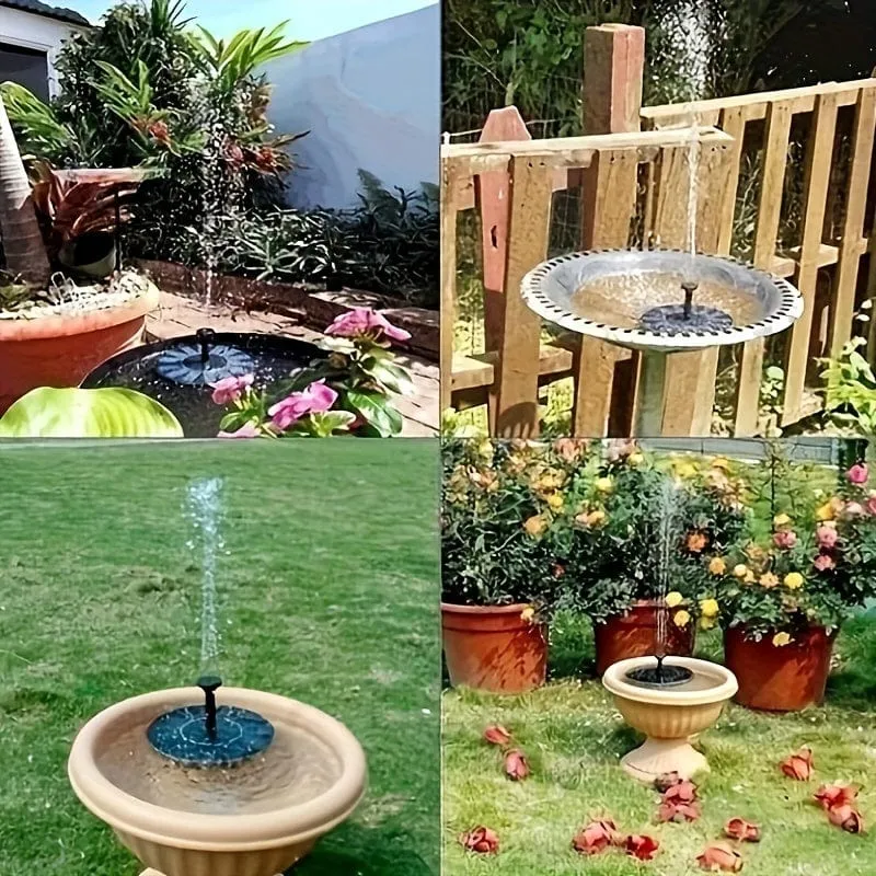 1 Stück Solarbrunnenpumpe, solarbetriebener Wasserbrunnen, Solarbrunnen-Vogelbadpumpe, freistehende tragbare schwimmende solarbetriebene Wasserbrunnenpumpe Eigenständige tragbare schwimmende Solartrinkwasserpumpe für den Garten