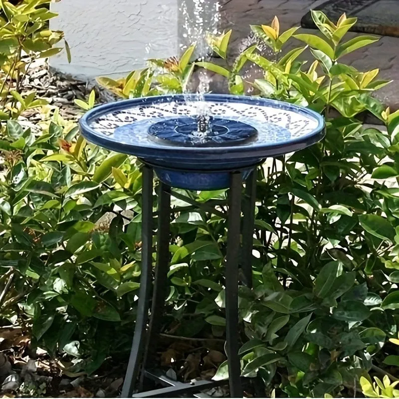 1 Stück Solarbrunnenpumpe, solarbetriebener Wasserbrunnen, Solarbrunnen-Vogelbadpumpe, freistehende tragbare schwimmende solarbetriebene Wasserbrunnenpumpe Eigenständige tragbare schwimmende Solartrinkwasserpumpe für den Garten