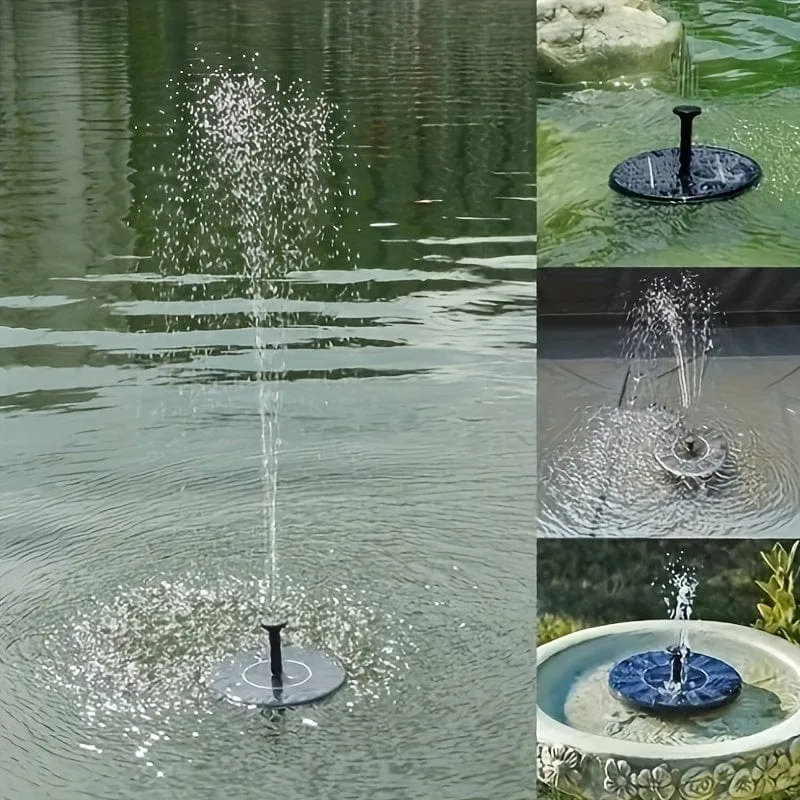 1 Stück Solarbrunnenpumpe, solarbetriebener Wasserbrunnen, Solarbrunnen-Vogelbadpumpe, freistehende tragbare schwimmende solarbetriebene Wasserbrunnenpumpe Eigenständige tragbare schwimmende Solartrinkwasserpumpe für den Garten