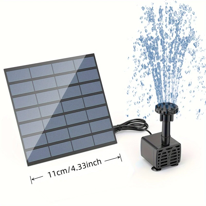 1 Stück, Solarbrunnenpumpe, solarbetriebener Wasserbrunnen, Solarbrunnen-Vogelbadpumpe, freistehende tragbare schwimmende solarbetriebene Wasserbrunnenpumpe Eigenständige tragbare schwimmende Solartrinkwasserpumpe für Gartenpool