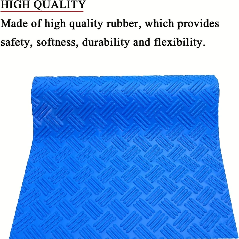 1 Stück, Schwimmbadleitermatte – Schutzpolsterstufe mit rutschfester Textur, blau, mittelgroß, 91.44 x 22.86 cm und 91.44 x 91.44 cm, Gartengeräte und Schwimmbadzubehör, Schwimmbecken-Drift-Schwimmbadzubehör