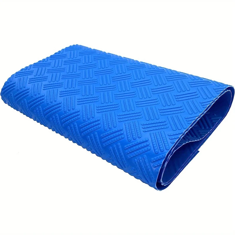 1 Stück, Schwimmbadleitermatte – Schutzpolsterstufe mit rutschfester Textur, blau, mittelgroß, 91.44 x 22.86 cm und 91.44 x 91.44 cm, Gartengeräte und Schwimmbadzubehör, Schwimmbecken-Drift-Schwimmbadzubehör