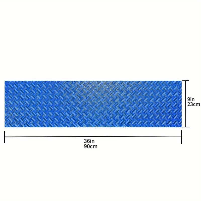 1 Stück, Schwimmbadleitermatte – Schutzpolsterstufe mit rutschfester Textur, blau, mittelgroß, 91.44 x 22.86 cm und 91.44 x 91.44 cm, Gartengeräte und Schwimmbadzubehör, Schwimmbecken-Drift-Schwimmbadzubehör