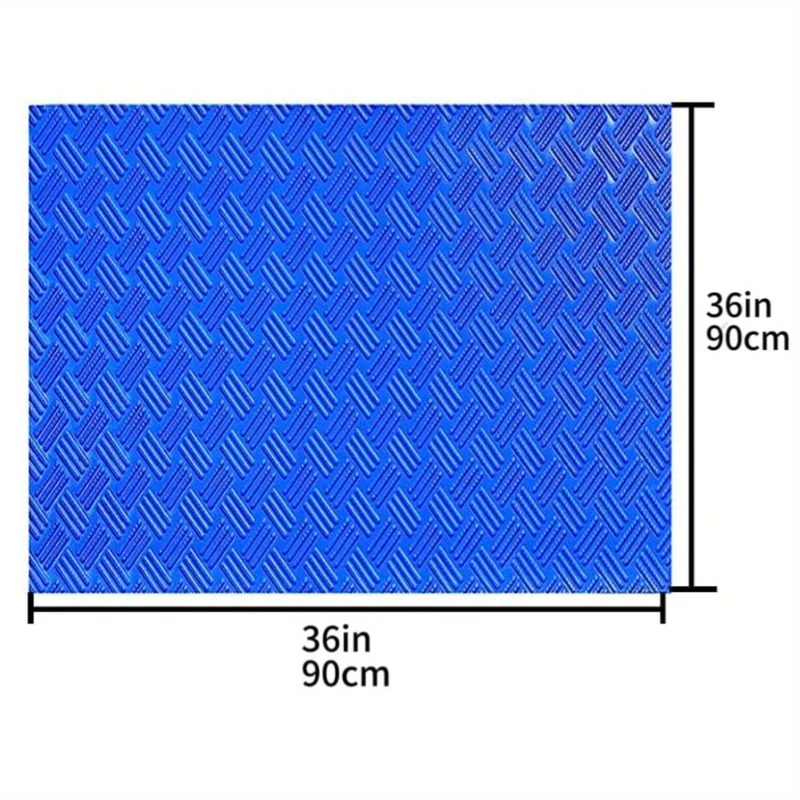1 Stück, Schwimmbadleitermatte – Schutzpolsterstufe mit rutschfester Textur, blau, mittelgroß, 91.44 x 22.86 cm und 91.44 x 91.44 cm, Gartengeräte und Schwimmbadzubehör, Schwimmbecken-Drift-Schwimmbadzubehör