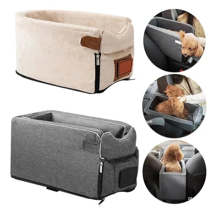 Car Central Hundeautositzbett, tragbare Hundetragetasche für kleine Hunde und Katzen, Sicherheitsreisetasche, Zubehör