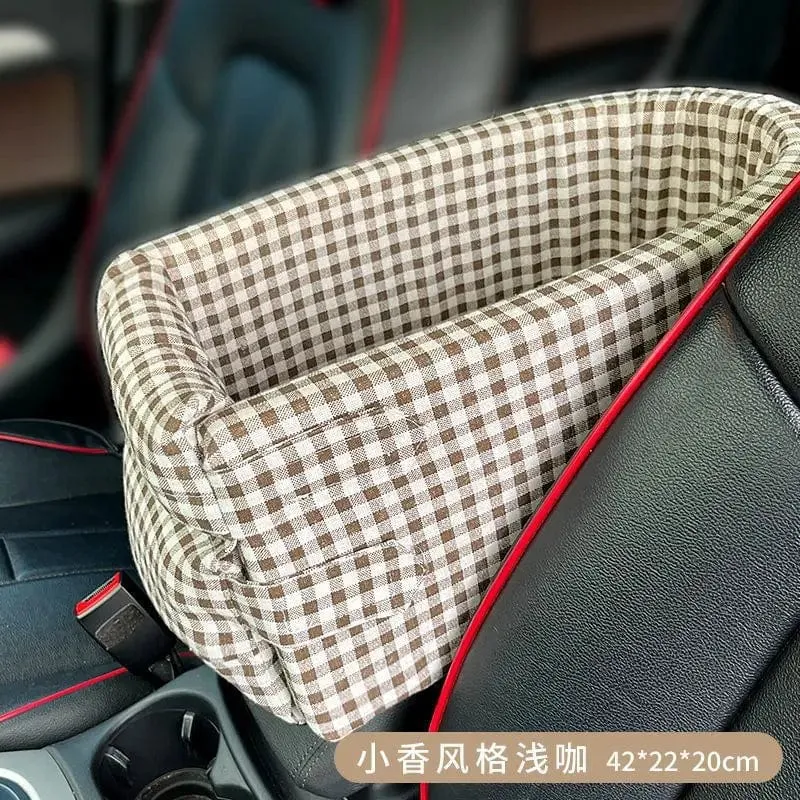 Car Central Hundeautositzbett, tragbare Hundetragetasche für kleine Hunde und Katzen, Sicherheitsreisetasche, Zubehör