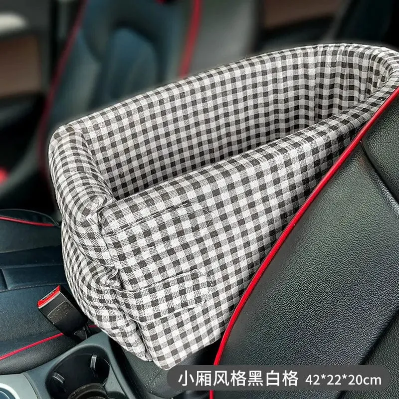 Car Central Hundeautositzbett, tragbare Hundetragetasche für kleine Hunde und Katzen, Sicherheitsreisetasche, Zubehör