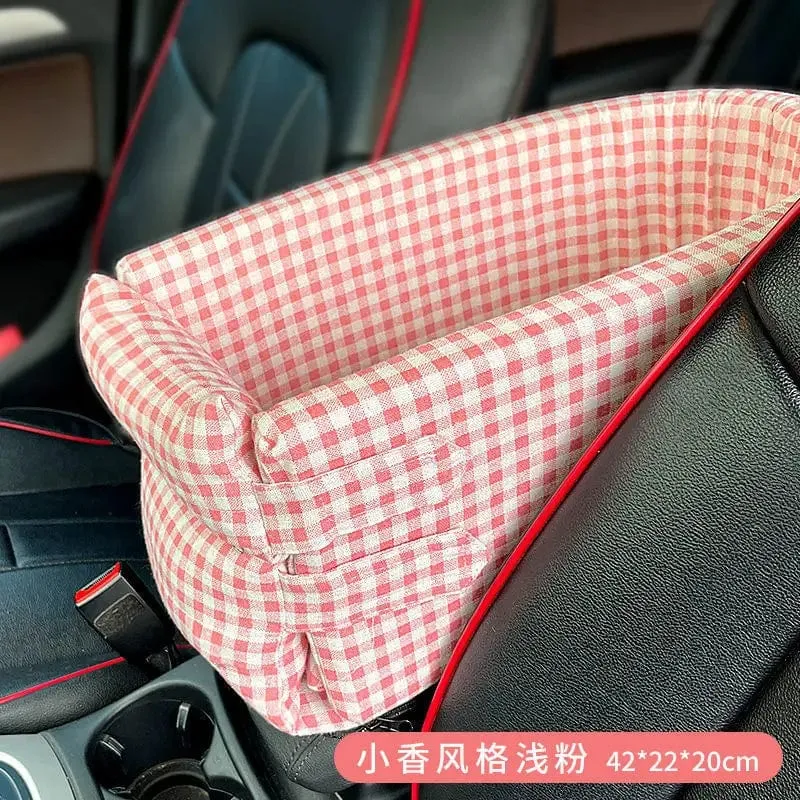 Car Central Hundeautositzbett, tragbare Hundetragetasche für kleine Hunde und Katzen, Sicherheitsreisetasche, Zubehör