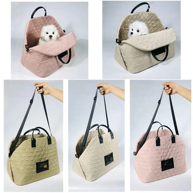 Tragbare warme Hundehütte, Hundetragetasche, Autositzkontrolle, rutschfeste Hundetrage, sicher, Welpen-/Katzen-/Haustierbett, Chihuahua-Haustierprodukte